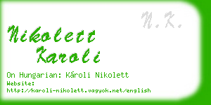 nikolett karoli business card
